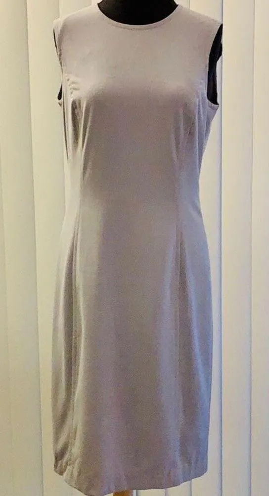 Calvin Klein gray sleeveless belted dress. - Image 4