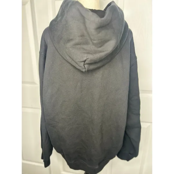 Madhappy Angel Graphic Hoodie XL Black Pink Logo Oversized Fleece Pullover - Image 2