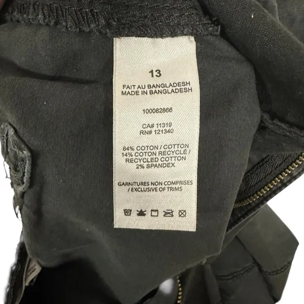 Garage Womens Sz 13 Faded Black Cargo Baggy High Rise Y2K Skate Grunge Pants - Image 8