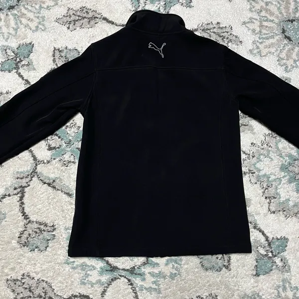 XS/S Puma Ukrainian Sleeve Patch Black Zip-Up Jacket Athletic Sport - Image 4