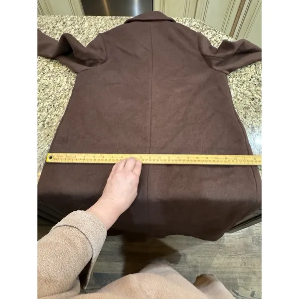 House of Harlow 1960 brown long wool-blend coat Size Medium Overcoat - Image 9