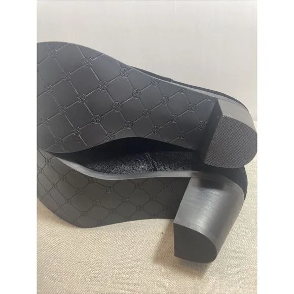 Lindsey Phillips Tara boots‎ 9 1/2 Black Suede Faux Snake Print NEW - Image 8