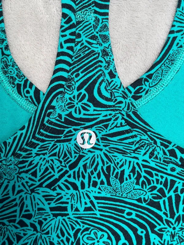 Lululemon Cool Racerback II Tank Top in Kitakami Viridian Yoga Pilates Gym XS/S - Image 4