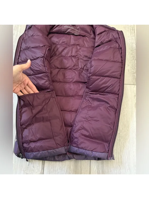 Eddie Bauer Quilted Fb650 Gorpcore Outdoors Purple Puffer Vest size large - Image 7