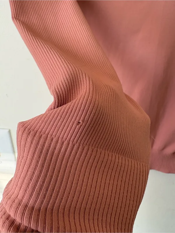 HALFDAYS Johnson Base Layer Top Mock Neck Pink Sz Small - Image 15