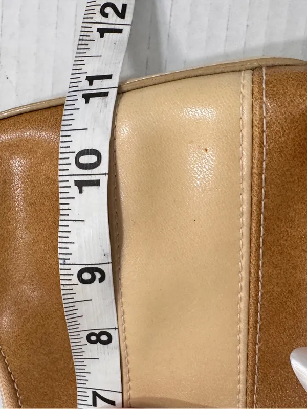 Vintage Y2K Tan Leather Mini Shoulder Bag Purse Handbag Coquette Girly - Image 3