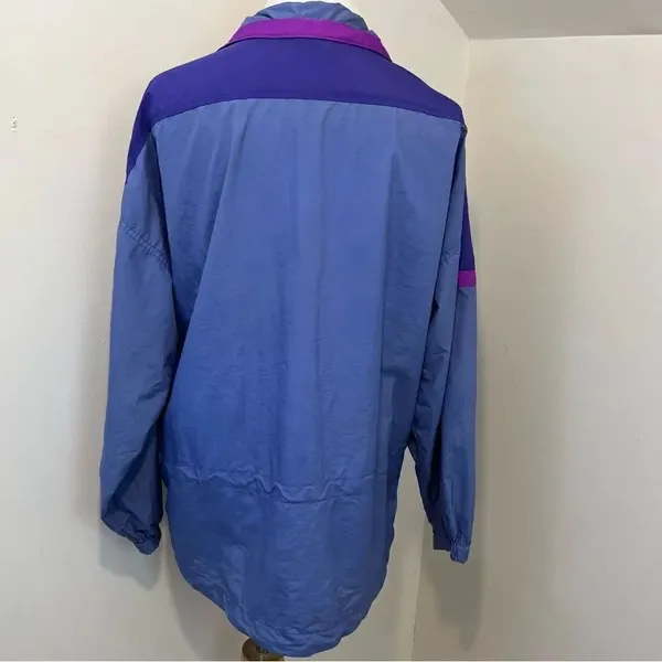 Vintage L.L Bean Pullover Windbreaker Purple Color Block M Purple Size M - Image 2