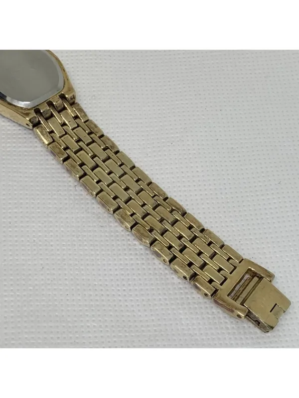Vintage Anne Klein Swiss Diamond gold tone watch 22mm Quartz Mop dial running - Image 8