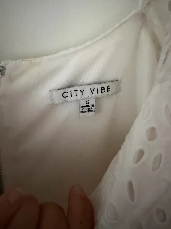 City Vibe Mini Eyelet Dress - Image 4