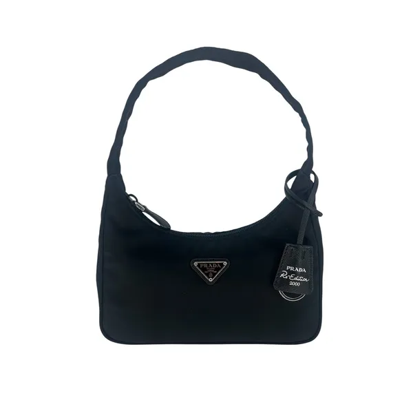 Prada Re-Edition 2000 Re-Nylon Mini‎ Shoulder Bag Black - Image 2