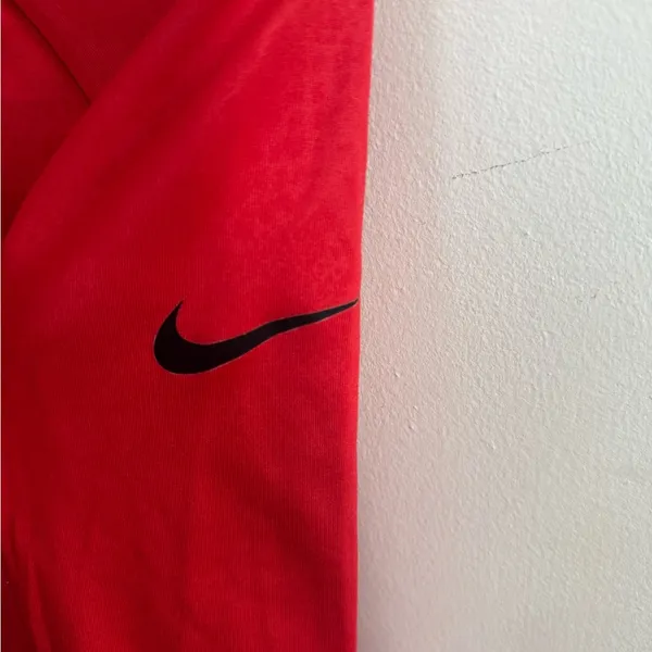 Nike Red Turtleneck Long-Sleeve Performance Top - Image 6