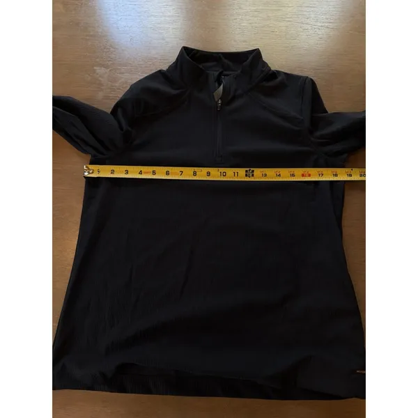 Mondetta 1/4 Zip Active Ribbed Top Black Women's Size M Activewear - Image 14