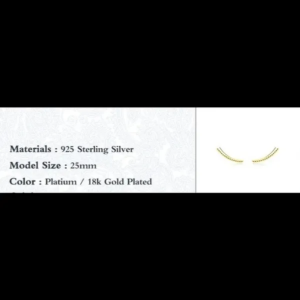NEW Silver Round Bead Ear Climbers‎ | 18kgp S925 - Image 7