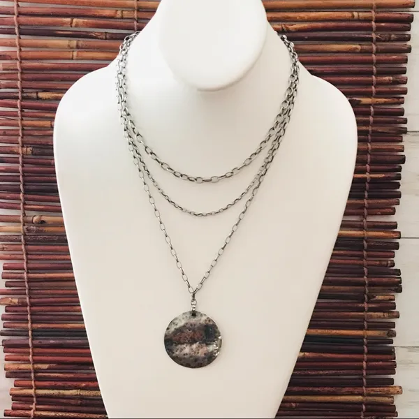 Silpada Sterling Silver Multi Chain Necklace Silver Pendant. 16” - Image 2