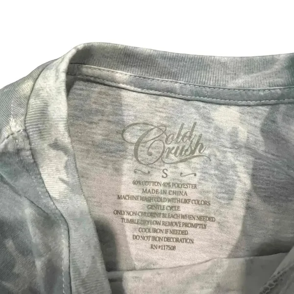 Cold Crush Short Sleeve Floral Tie-Dye Pattern‎ Crew Neck T-Shirt Size Small - Image 3