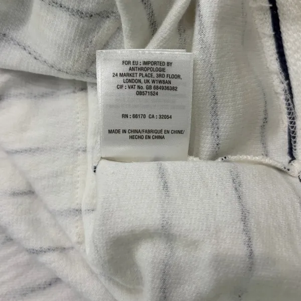 Anthropologie Postmark Striped Ruffle Sleeve Top Womens Medium - Image 7