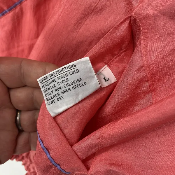 Vintage 90s Reversible Windbreaker Jacket Pink Purple Colorblock Large - Image 3