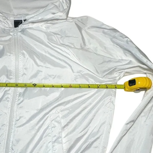 Z by Zella Windbreaker Jacket Full Zip Hoodie White Womens Medium Active Workout - Image 6
