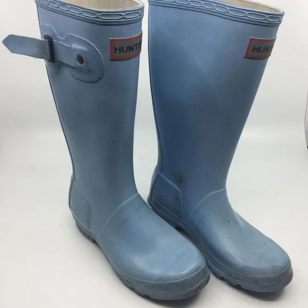 Unisex Hunter Boots Light Blue Size US 2M/3F - Image 5