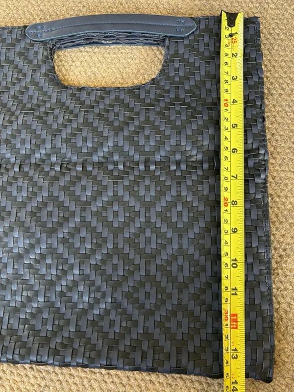 EUC Anthropologie Woven Clutch Handbag Blue - Image 7