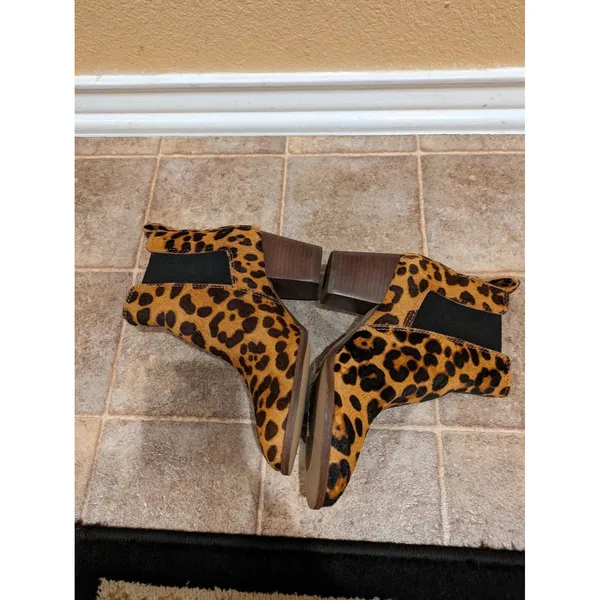Madewell The Regan Boot in Leopard Calf Hair Booties Shoes Women’s Size 5 - Image 7