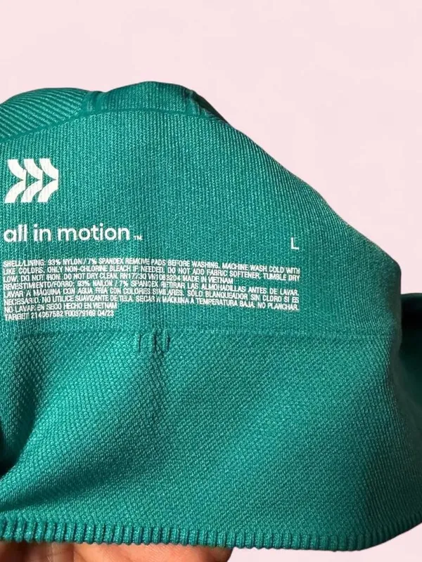 all in motion Teal Seamless Sports Bralette - Image 3