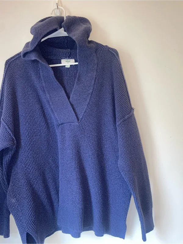 Aerie CozyUp Waffle Sweater Hoodie - Image 3