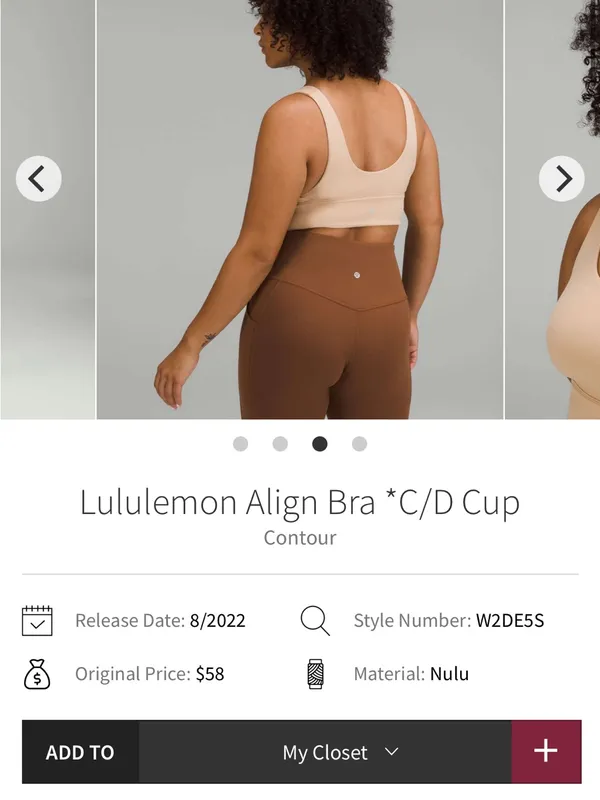 lululemon athletica Align Bra in Nude - Image 2