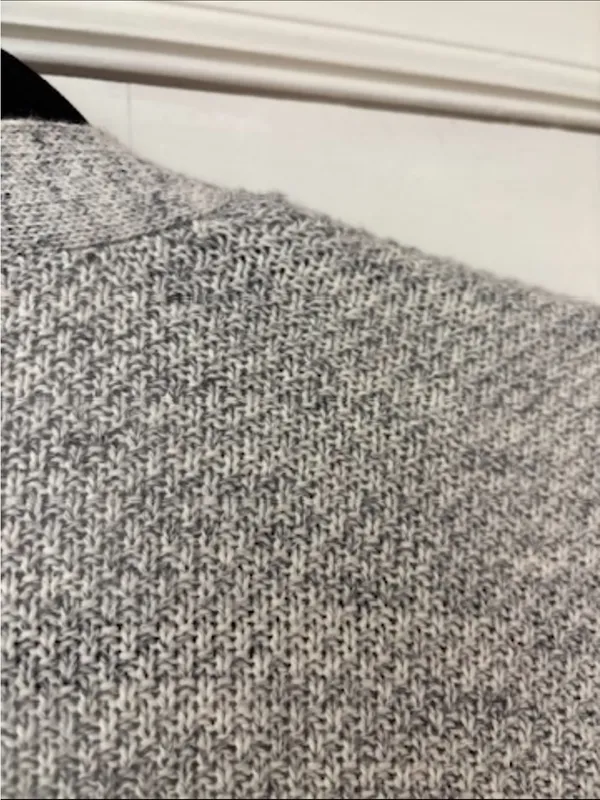 Abercrombie & Fitch Gray 100% Cotton Oversize Open Front Cardigan Sweater Medium - Image 9