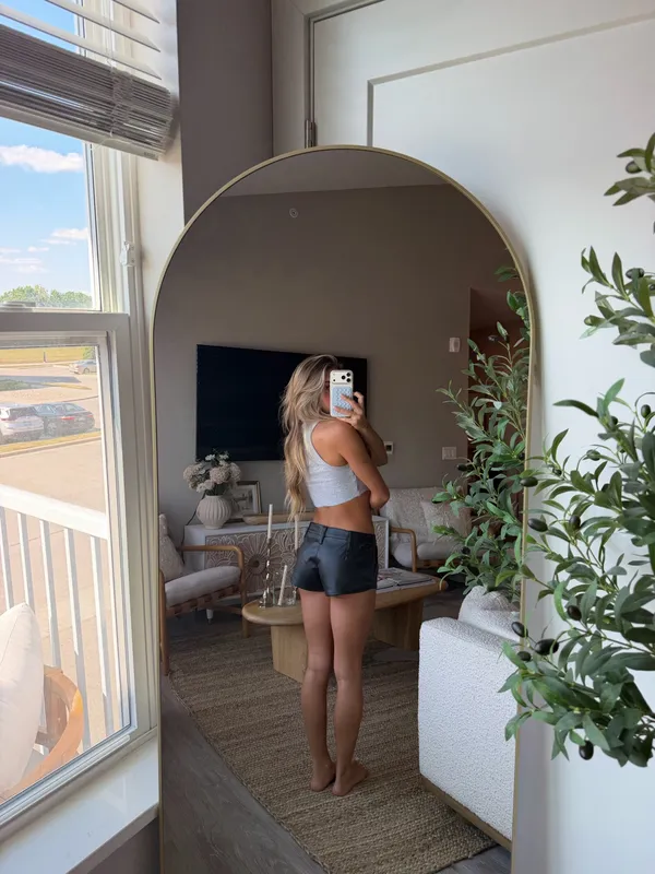free people micro leather shorts - Image 2