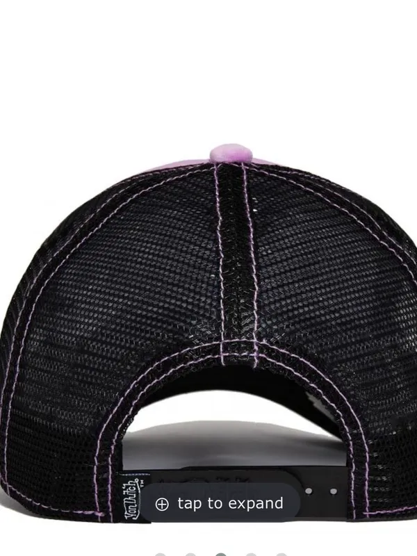 Von Dutch Lavender Suede Trucker Hat with Black Mesh - Image 4