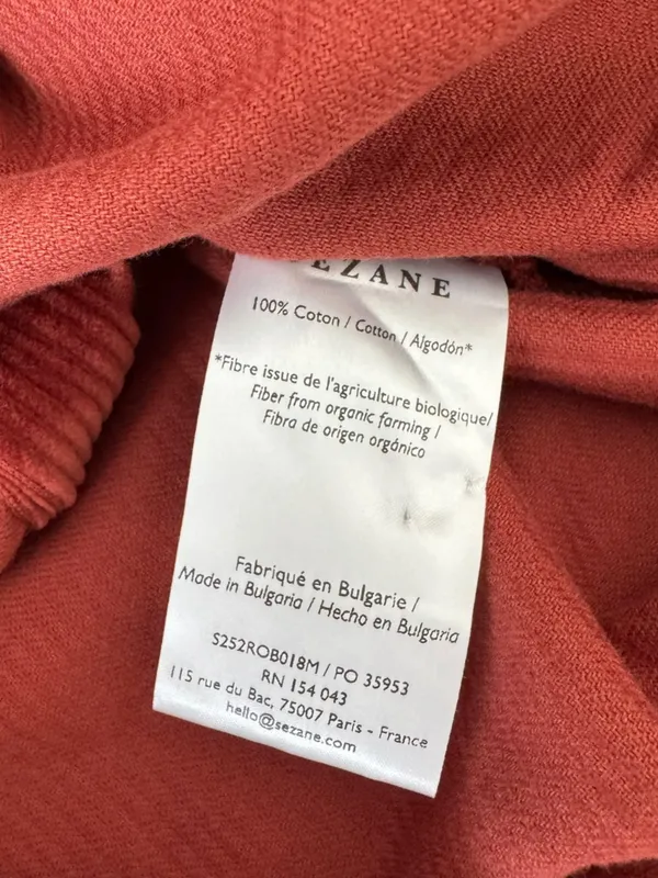 Sézane - Sadie Corduroy Shirt Dress Rust Red Size 36 US 4 - Image 7