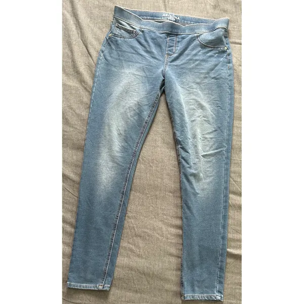 Arizona Jean Co Womens Plus Jegging Light Wash Blue Pull On Denim Pants 18.5 - Image 4