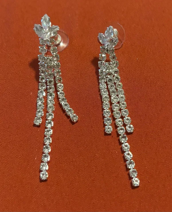 & Other Stories Silver Crystal Necklace, Earrings & Bracelet Jewelry Set(Fashion Jewelry) - Image 6