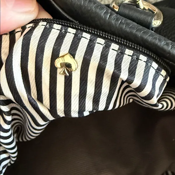 EUC Kate Spade Black Leather Expandable Shoulder Bag - Image 14