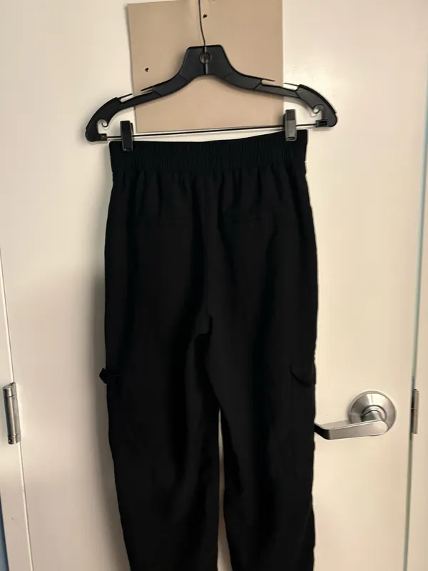 A New Day Women's Black Pants Elastic Waist Pocket Solid Regular Fit Small - Image 9