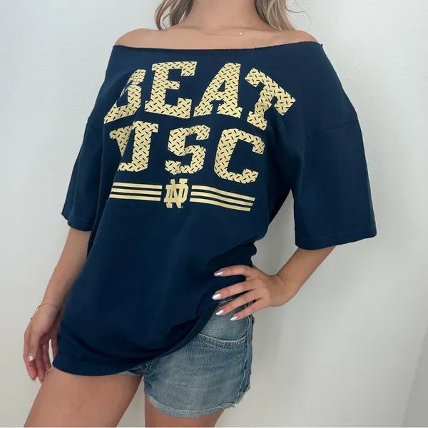 Adidas Notre Damme Football Off the shoulder Tee - Image 3