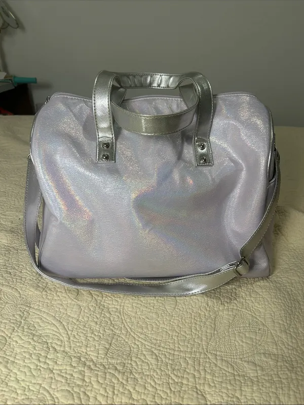 Iridescent Purple Cat Duffle Bag with Crown - Under One Sky - Image 2