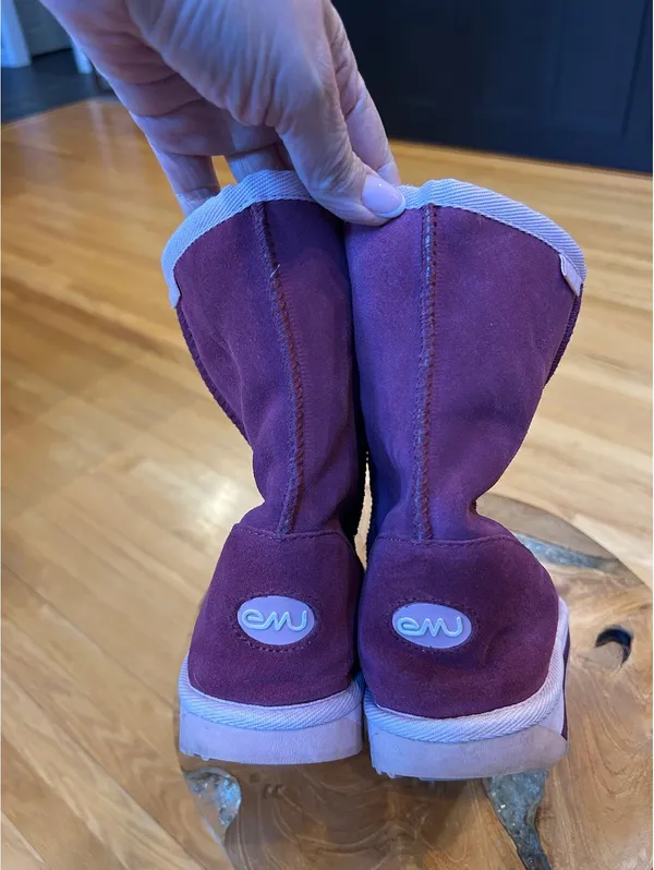 EMU Australia Purple Suede Shearling Lined Winter Boots Size 7 - Image 2