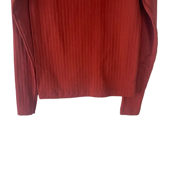 Bella Seamless Women's Size Medium Rust Orange Shapewear‎ Long Sleeve Top - Image 3