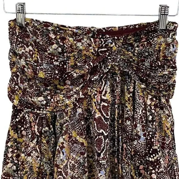 Free People Womens Animal Print Boho Flowy Mini Skirt Brown‎ Size 2 NWT - Image 4