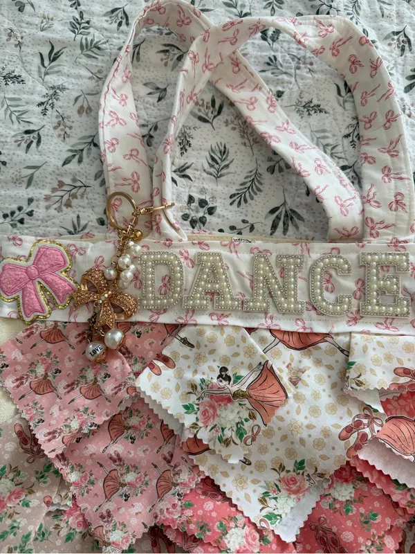 Handmade Bag With Handkerchief “Dance” Lover Tote Canvas Bag - Image 8