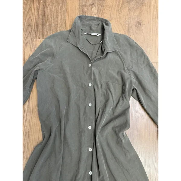 Zara Shirt Button Down Dress Parisian 90s Minimalist Capsule Layering London - Image 3