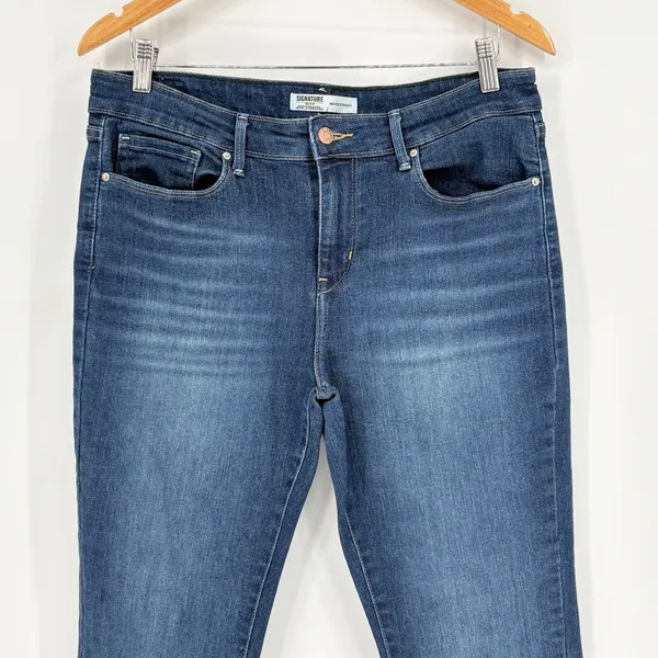 Signature by Levi Strauss Gold‎ Label Womens Mid-Rise Straight Jeans Size 12S - Image 4
