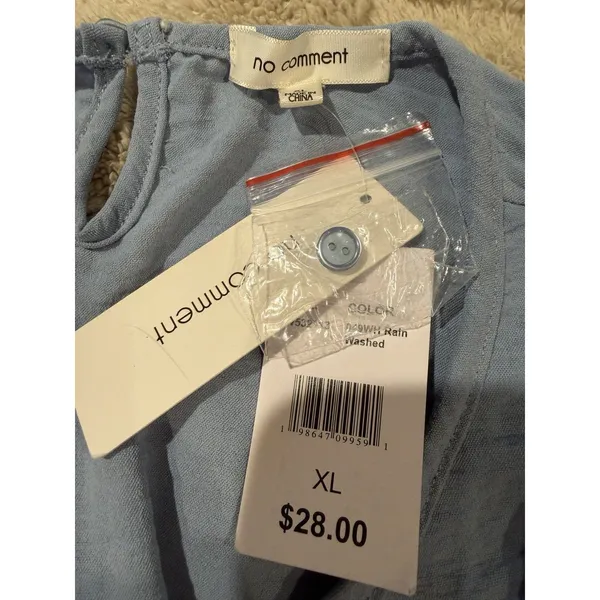 NWT No Comment Juniors Blue Flutter Sleeve Mini Dress Size XL - Image 5