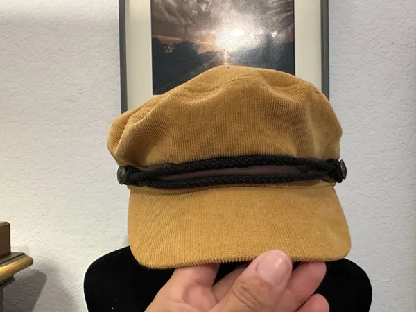 Peter Grimm Corduroy Baker Boy Hat with Anchor Detail - Image 10