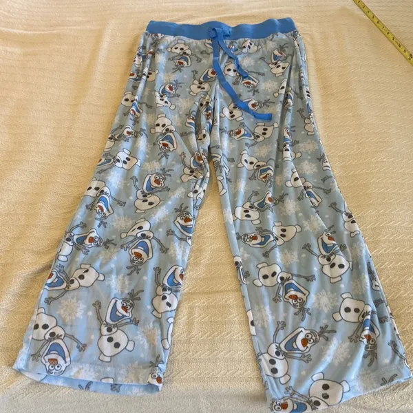 Disney Olaf fleece pajama pants. M - Image 3