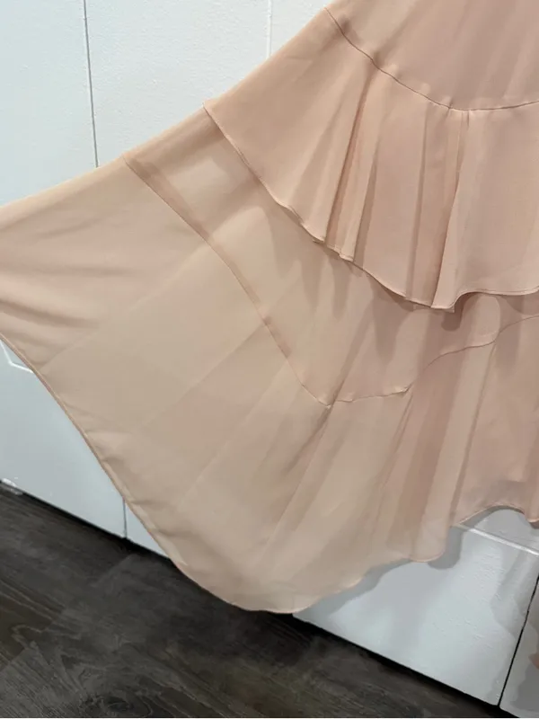 NWT BCBG MaxAzria Bare Pink Ruffle Skirt - Image 3