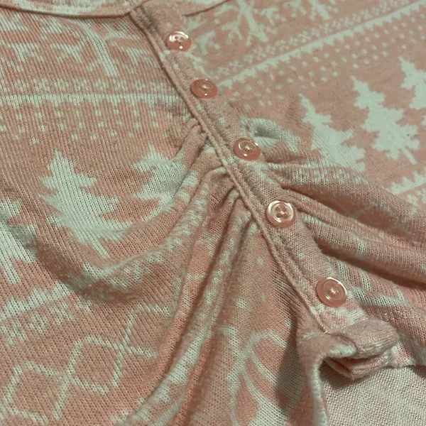 Colsie Pink and White Holiday Christmas Winter PJ Set - Image 6