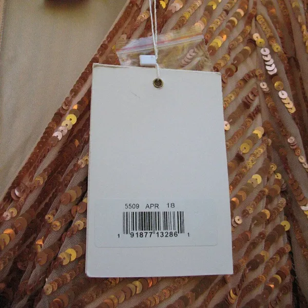 Mac Duggal 5509 SEQUINED WRAP OVER 3/4 SLEEVE GOWN - Image 17